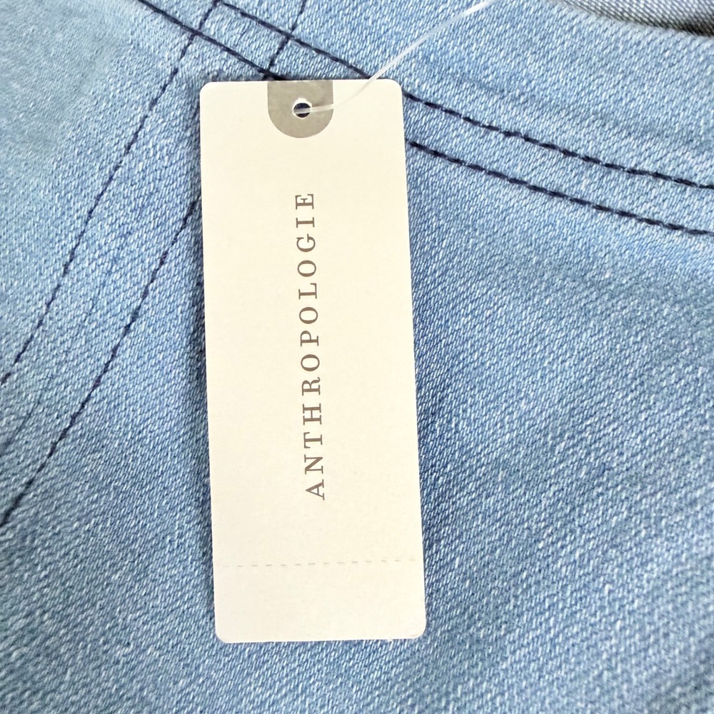 Pilcro Two-Tone Blue Denim Mini Dress - Picture 6 of 9